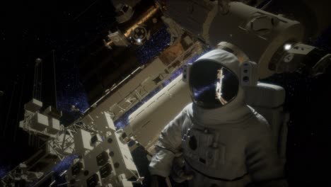 Astronaut-outside-the-International-Space-Station-on-a-spacewalk